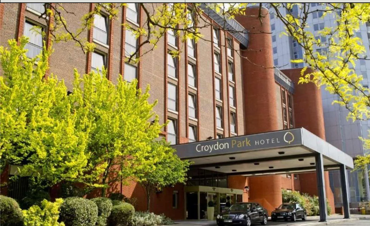 Croydon Park Hotel entrance in spring