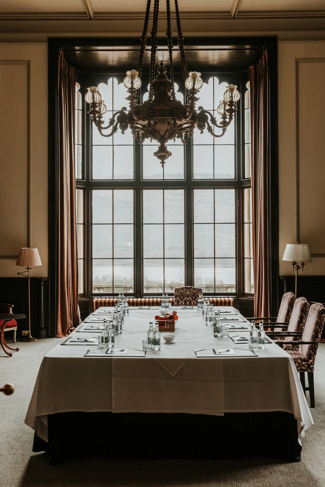 The dining room at Mar Hall